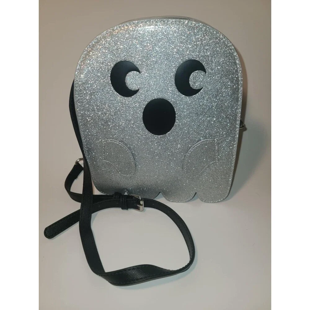 Mad Engine Fine By Me Silver Halloween Ghost Crossbody NEW